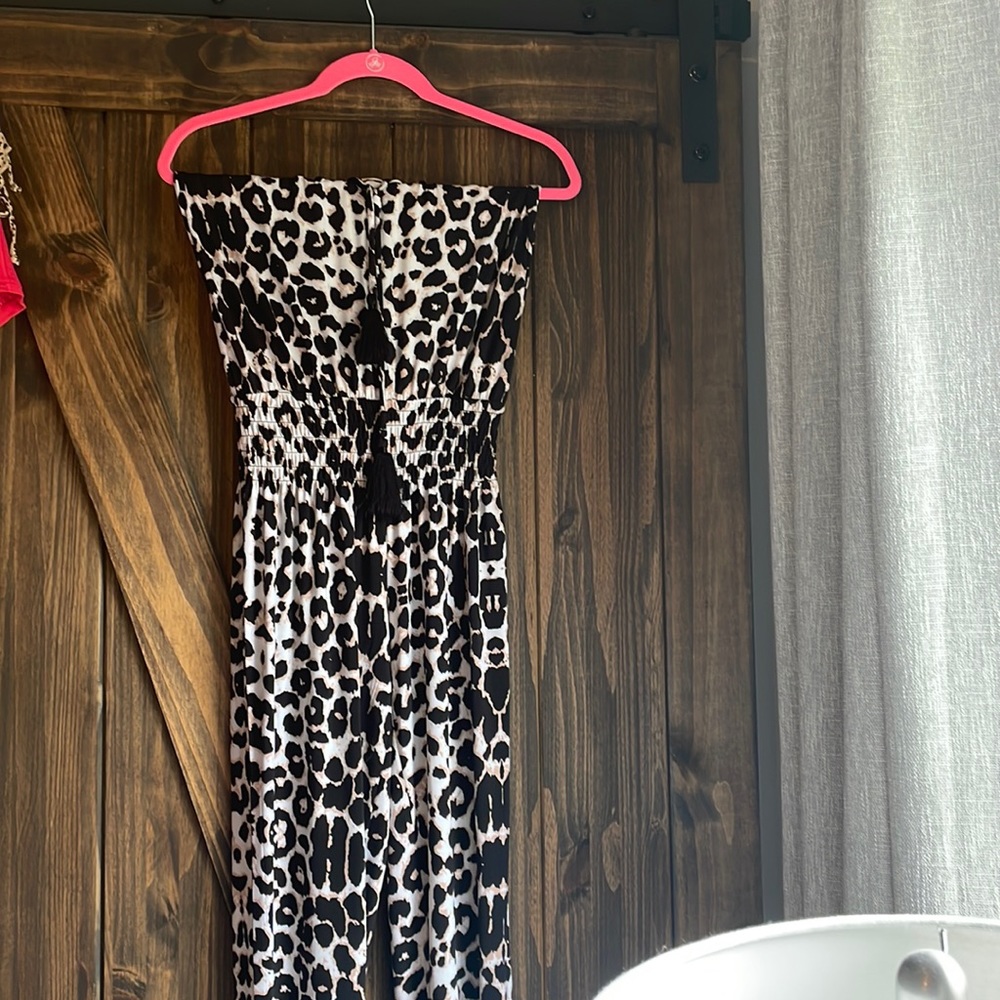 Boutique strapless jumpsuit